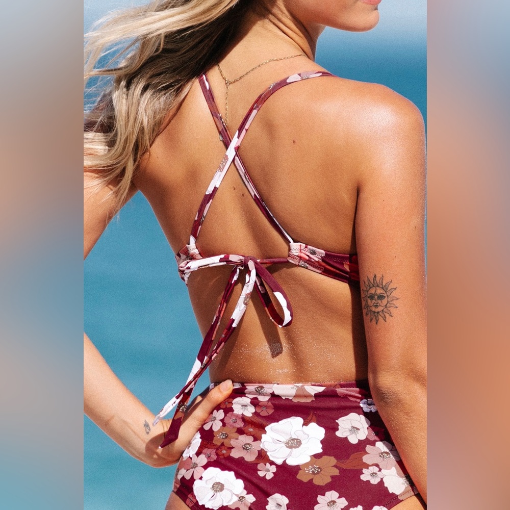 CUPSHE | Olivia Floral one piece swimsuit cut-out 1 pc - Picture 8 of 10